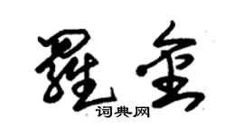 朱錫榮羅金草書個性簽名怎么寫