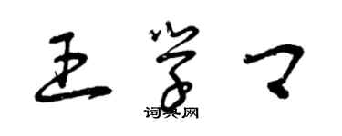 曾慶福王學卿草書個性簽名怎么寫