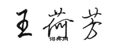 駱恆光王荷芳行書個性簽名怎么寫