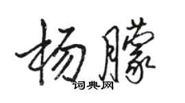 駱恆光楊朦行書個性簽名怎么寫