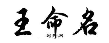 胡問遂王命名行書個性簽名怎么寫