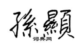 王正良孫顯行書個性簽名怎么寫