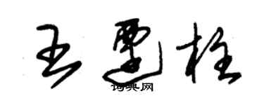 朱錫榮王遷柱草書個性簽名怎么寫