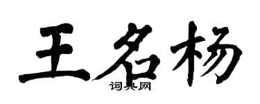 翁闓運王名楊楷書個性簽名怎么寫