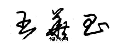 朱錫榮王華昌草書個性簽名怎么寫