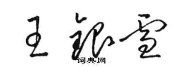 駱恆光王銀雪草書個性簽名怎么寫