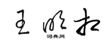 駱恆光王明相草書個性簽名怎么寫