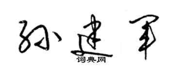 梁錦英孫建軍草書個性簽名怎么寫