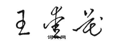 駱恆光王愛花草書個性簽名怎么寫