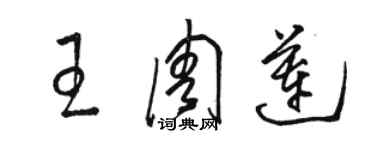 駱恆光王周蓮草書個性簽名怎么寫