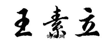 胡問遂王素立行書個性簽名怎么寫