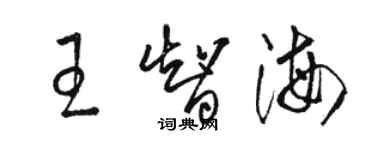 駱恆光王智海草書個性簽名怎么寫