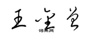 梁錦英王金曾草書個性簽名怎么寫