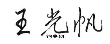 駱恆光王光帆行書個性簽名怎么寫