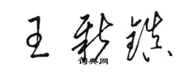 駱恆光王新鎮草書個性簽名怎么寫