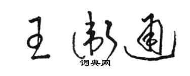 駱恆光王衛通草書個性簽名怎么寫