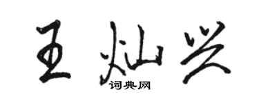 駱恆光王燦興行書個性簽名怎么寫