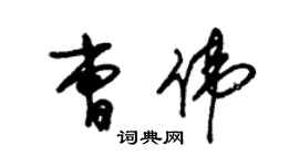 朱錫榮曹偉草書個性簽名怎么寫