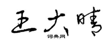 曾慶福王大晴草書個性簽名怎么寫