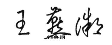 駱恆光王燕微草書個性簽名怎么寫