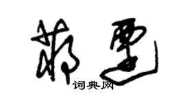 朱錫榮蔣遷草書個性簽名怎么寫