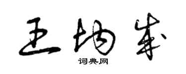 曾慶福王均成草書個性簽名怎么寫