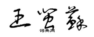 曾慶福王閩蘇草書個性簽名怎么寫