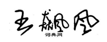 朱錫榮王飈風草書個性簽名怎么寫