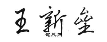 駱恆光王新壘行書個性簽名怎么寫
