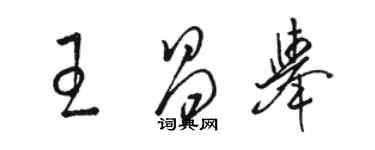 駱恆光王昌舉草書個性簽名怎么寫