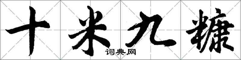 胡問遂十米九糠行書怎么寫