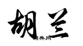 胡問遂胡蘭行書個性簽名怎么寫