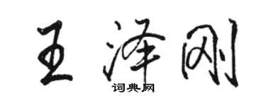 駱恆光王澤剛行書個性簽名怎么寫