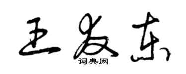 曾慶福王友東草書個性簽名怎么寫