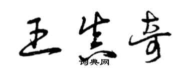 曾慶福王真奇草書個性簽名怎么寫