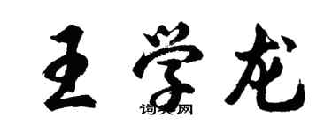 胡問遂王學龍行書個性簽名怎么寫