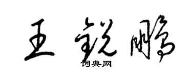 梁錦英王銳鵬草書個性簽名怎么寫