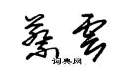 朱錫榮蔡雲草書個性簽名怎么寫