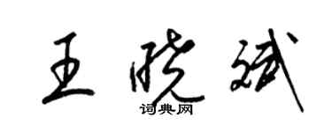 梁錦英王曉斌草書個性簽名怎么寫