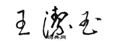 駱恆光王潔玉草書個性簽名怎么寫