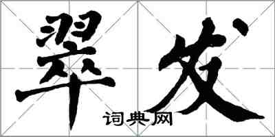 翁闓運翠發楷書怎么寫