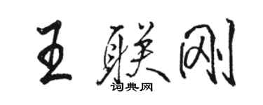 駱恆光王聯剛行書個性簽名怎么寫