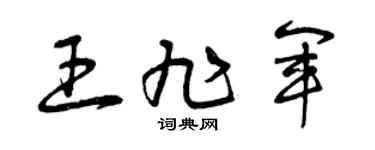 曾慶福王旭軍草書個性簽名怎么寫