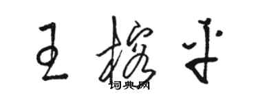 駱恆光王榕平草書個性簽名怎么寫