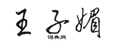 駱恆光王子媚行書個性簽名怎么寫