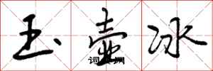 曾慶福玉壺冰行書怎么寫