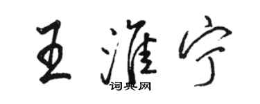 駱恆光王淮寧行書個性簽名怎么寫