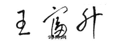 駱恆光王富升草書個性簽名怎么寫