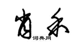 朱錫榮肖禾草書個性簽名怎么寫