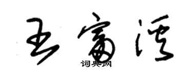 朱錫榮王富溪草書個性簽名怎么寫